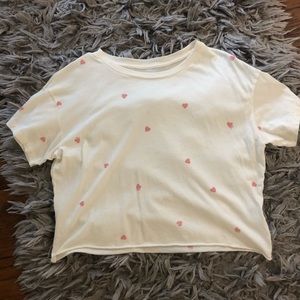 Xs Short sleeve cropped tee shirt from pink nwot